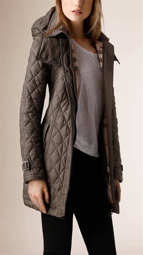 burberry long puffer jacket women's|Burberry quilted jackets for women.